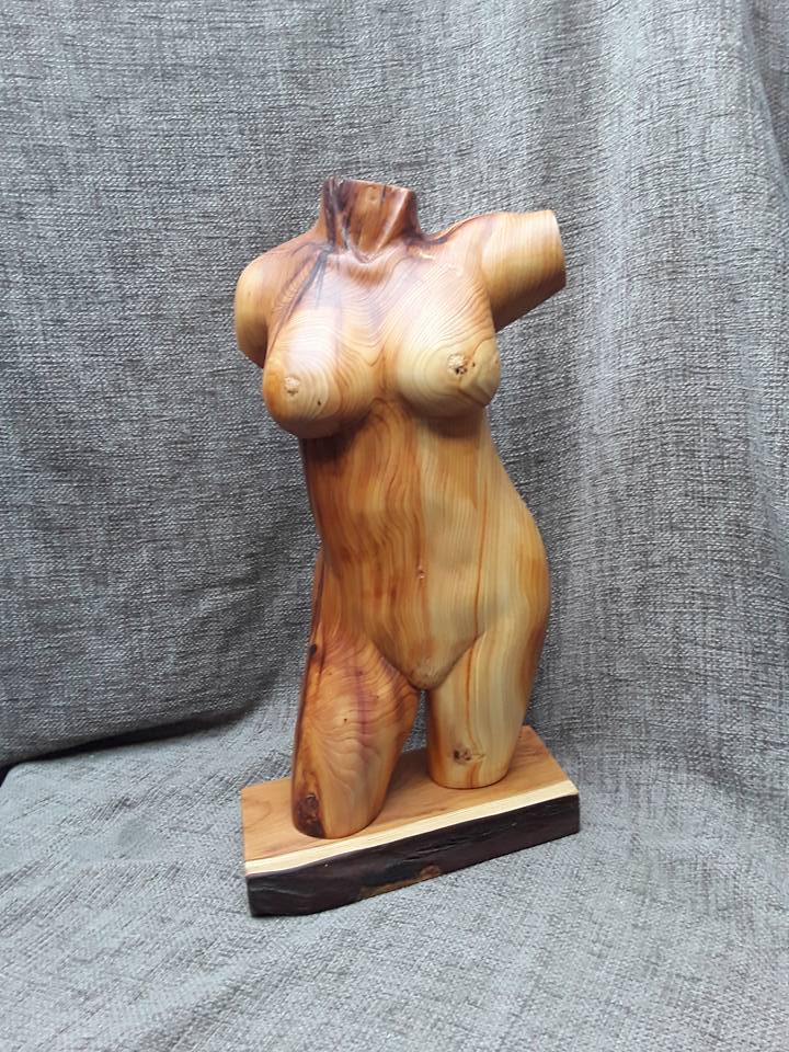 Female Nude in Irish Yew