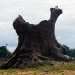 Log Carving Green Man