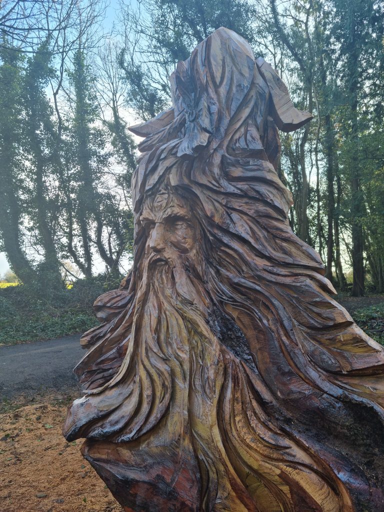 Harmony - a sleeping Green Man carving