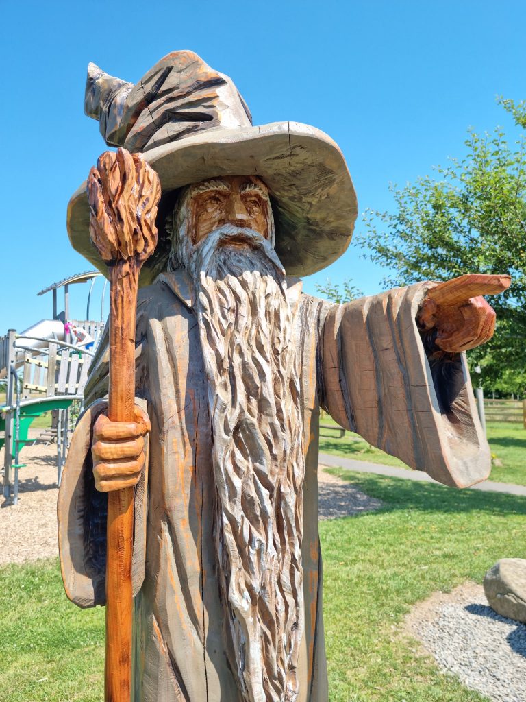 Wizard carved in wood